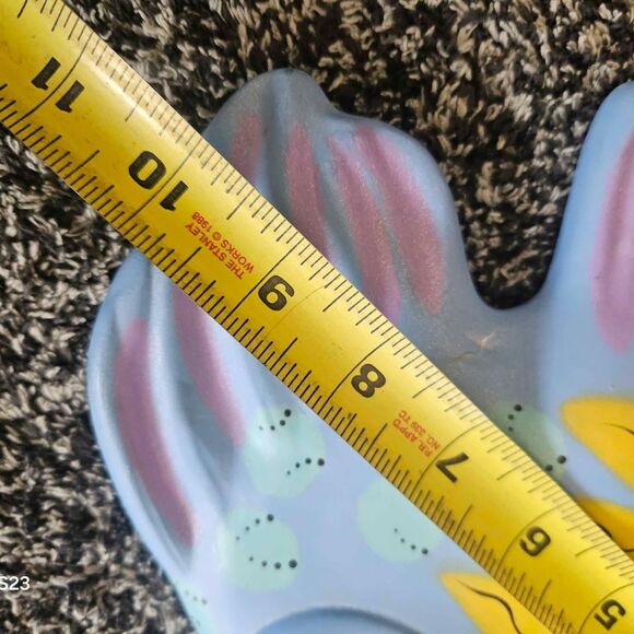 Chalkware Tropical Fish 8" Blue and Yellow - Picture 5 of 6